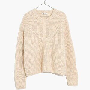 Madewell Belfiore Ribbed Pullover Sweater - Size XS, Wool & Camel Hair